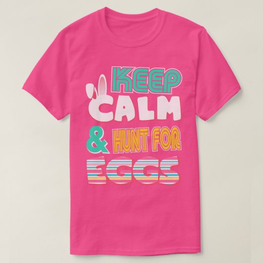 卵の保可愛い穏やかな狩りイースターバニー Tシャツ (デザイン正面)