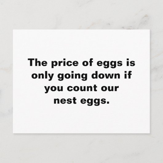 卵の値段は数え切れもしだ ポストカード (正面)