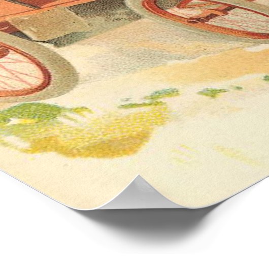 卵の入った3つのバニーヴィンテージイースター ポスター (角)