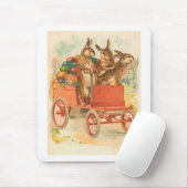 卵の入った3つのバニーヴィンテージイースター マウスパッド (マウス)