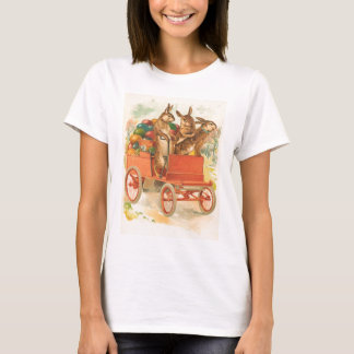卵の入った3つのバニーヴィンテージイースター Tシャツ