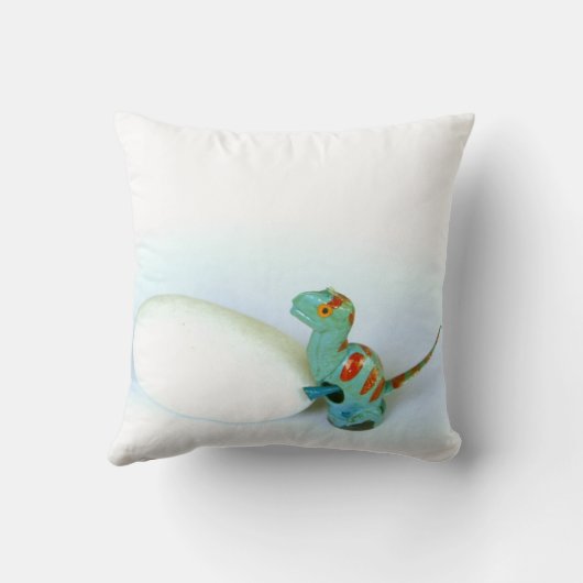 卵の写真の枕クッションを押しているディーノの恐竜 クッション (裏面)