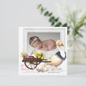 卵の写真の誕生の発表を用いるガチョウ 招待状 (スタンド正面)