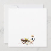 卵の写真の誕生の発表を用いるガチョウ 招待状 (裏面)