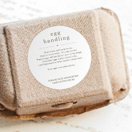 卵の取り扱い指示シールのカートン気にラベル ラウンドシール