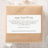 卵の取り扱い指示シールのカートン気にラベル ラベル (インサイチュ)