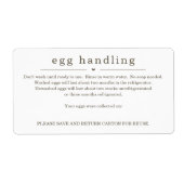 卵の取り扱い指示シールのカートン気にラベル ラベル (正面)