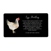 卵の取り扱い指示シールのカートン気にラベル ラベル (正面)