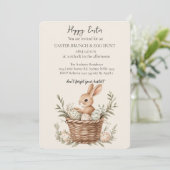 卵の古いチェアのまわりにと卵狩り付きバスケット 招待状 (スタンド正面)