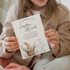 卵の古いチェアのまわりにースターブランチのバスケット 招待状