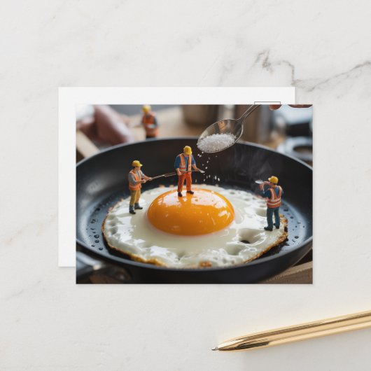 卵の固おもしろい定建築 ポストカード (正面/裏面インサイチュ)