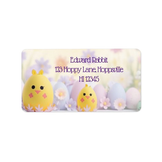 卵の地下郵便：ユニークイースター ラベル (正面)