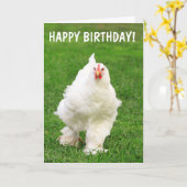 卵の地下鶏のジョーク誕生日 カード (黄色い花)