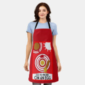 卵の壁アートに取り組む エプロン (着用した状態)