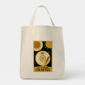 卵の壁アートに取り組む トートバッグ (裏面)