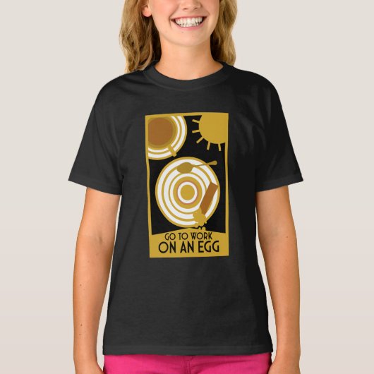 卵の壁アートに取り組む Tシャツ (正面)