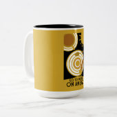 卵の壁アートを仕事にしよう ツートーンマグカップ (正面左)