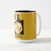 卵の壁アートを仕事にしよう ツートーンマグカップ (正面右)