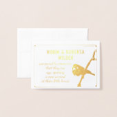 卵の妊娠の発表ホイルカード 箔カード (封筒付き正面)