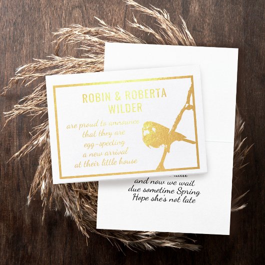 卵の妊娠の発表ホイルカード 箔カード