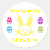 卵の小さなバニーを選ぶ ラウンドシール (正面)