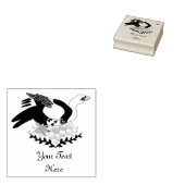 卵の巣に乗るアヒル ラバースタンプ (押印)