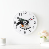 卵の巣の上のアヒル ラージ壁時計 (ホーム)