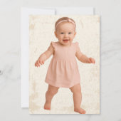 卵の引用ベビーBBQフォトファースト誕生日 招待状 (裏面)