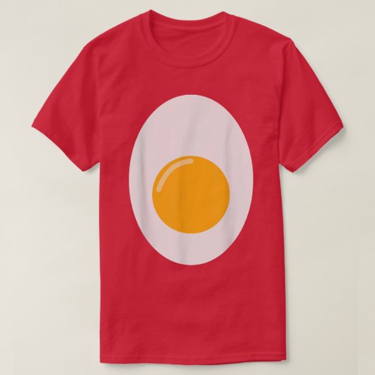 卵の揚げおもしろいかわいい怠惰ハロウィーンの衣装 Tシャツ (デザイン正面)