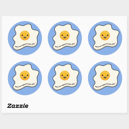 卵の日のかわいい卵の日当たりの良い側面を持っているT- ラウンドシール (シート)