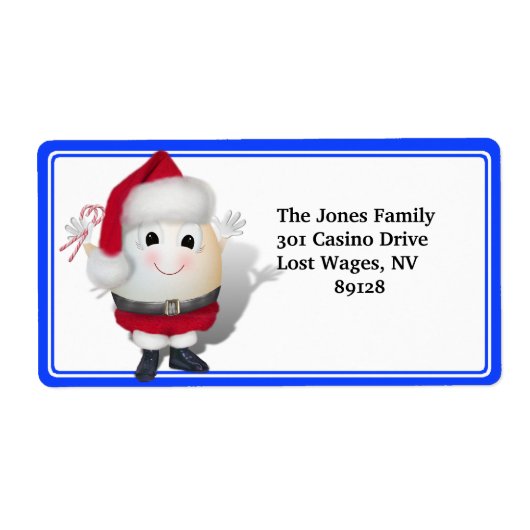 卵の普通のクリスマス ラベル (正面)