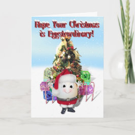 卵の普通サンタクリスマスエッグ シーズンカード