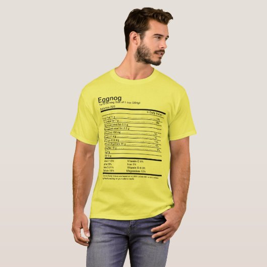 卵の栄養事実 Tシャツ (正面フル)