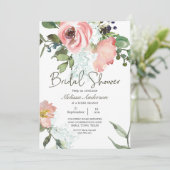 卵の殻とフワフワの花のウェディングシャワー招待状 招待状 (スタンド正面)