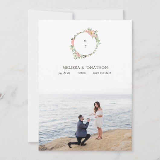 卵の殻と赤面フローラ画像の保存日付 セーブザデート (正面)