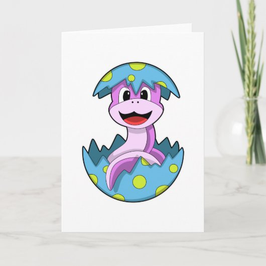 卵の殻のついた蛇 カード (正面)