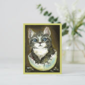 卵の殻のはがきの子猫 ポストカード (スタンド正面)