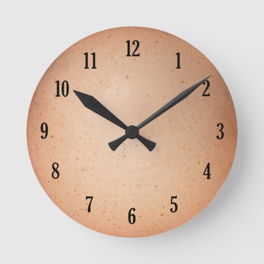 卵の殻の時計 ラウンド壁時計 (正面)