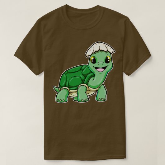 卵の殻を持つ亀 Tシャツ (デザイン正面)