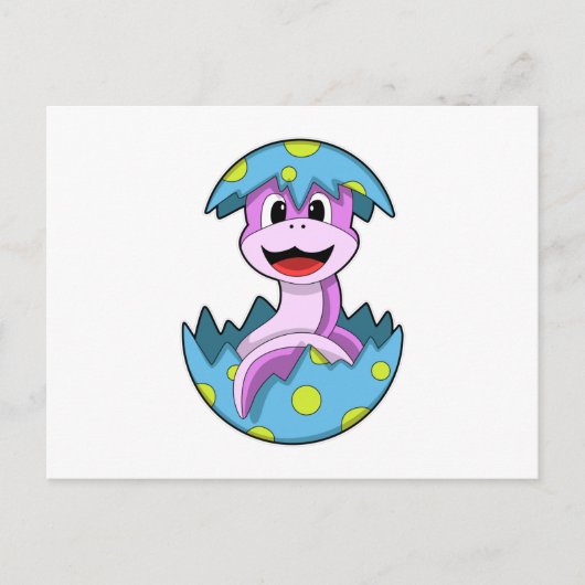 卵の殻を持つ蛇 ポストカード (正面)