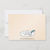 卵の殼の優雅の結婚式のリハーサル 招待状 (裏面)