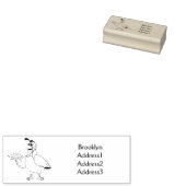 卵の漫画と幸せなウズラ ラバースタンプ (押印)