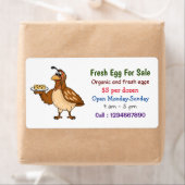 卵の漫画の新鮮な卵の看板を販売するためにウズラ ラベル (インサイチュ)