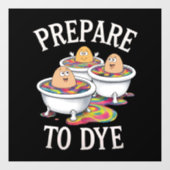 卵の狩りおもしろい復活祭の日曜日を染める ウィンドウサイン (シート)