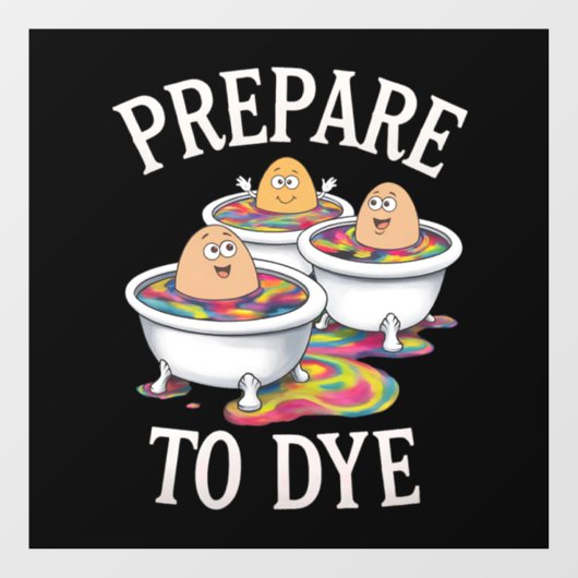 卵の狩りおもしろい復活祭の日曜日を染める ウィンドウサイン (シート)