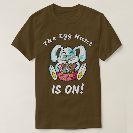 卵の狩りが付いている Tシャツ (デザイン正面)