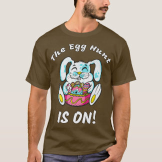 卵の狩りが付いている Tシャツ