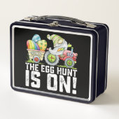 卵の狩りは格言おもしろい復活祭 メタルランチボックス (正面)
