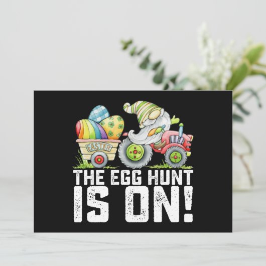 卵の狩りは格言おもしろい復活祭 招待状 (スタンド正面)