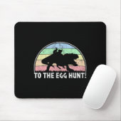 卵の狩りへ – Tレックスバニー恐竜イースター マウスパッド (マウス)